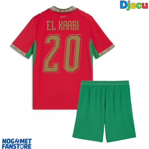 Maroko Ayoub El Kaabi #20 Domaci Dres za djecu SP 2026 Kratak Rukav (+ Kratke hlače)